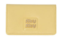 MIU MIU Leather Card Holder Women's Lemon