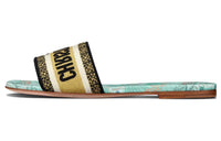 DIOR Dway Embroidery Slide Slippers Women's Mint Green