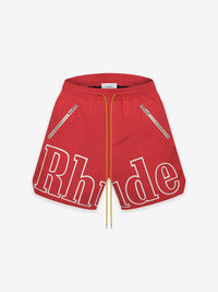 Rhude Men's Red Logo Shorts
