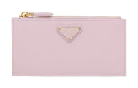 PRADA Saffiano Leather Card Holder Women's Snow Pink