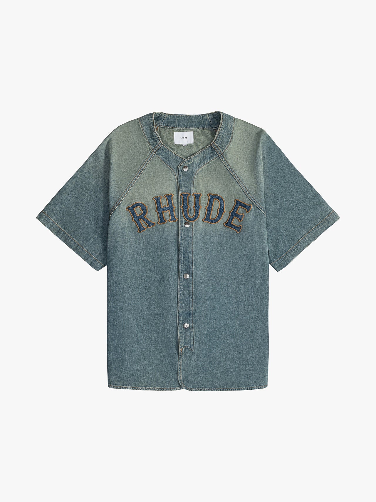 Rhude Men's Baseball Denim Shirt
