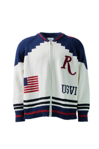 Rhude Men's St. Croix Knit Zip-Up