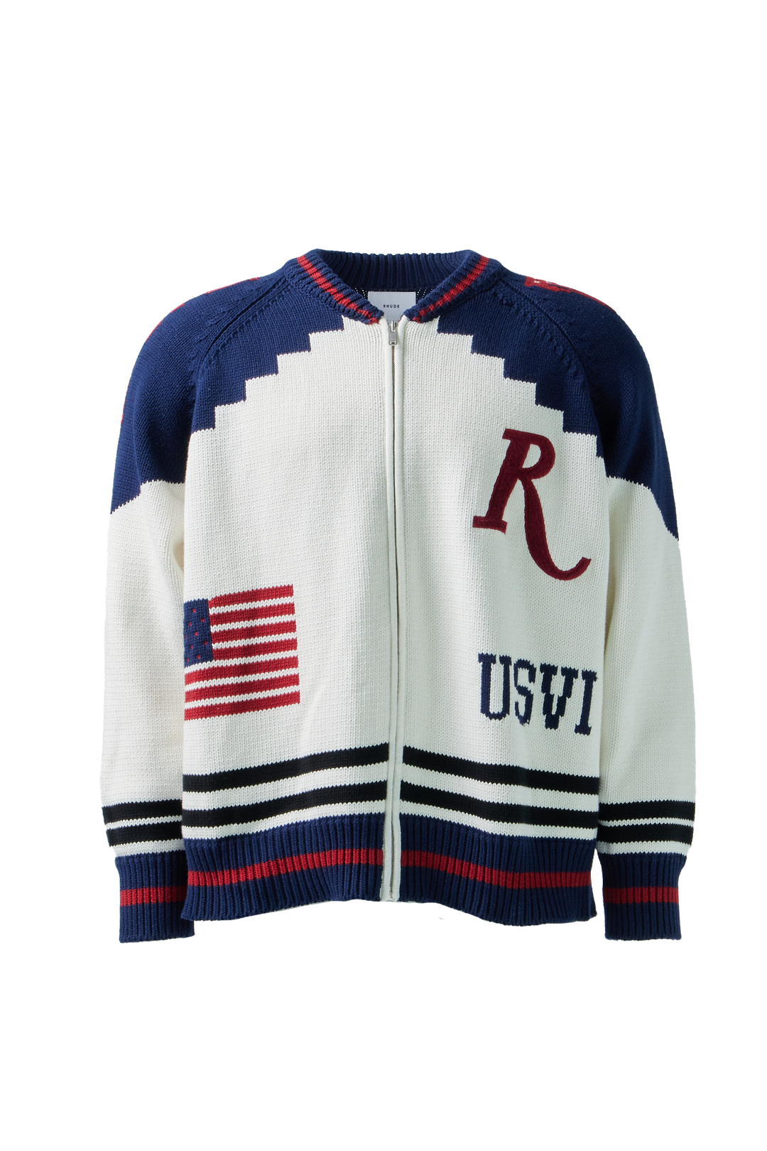 Rhude Men's St. Croix Knit Zip-Up
