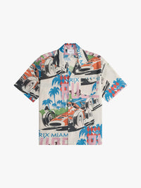 Rhude Men's Linen Grand Prix Button U Multi