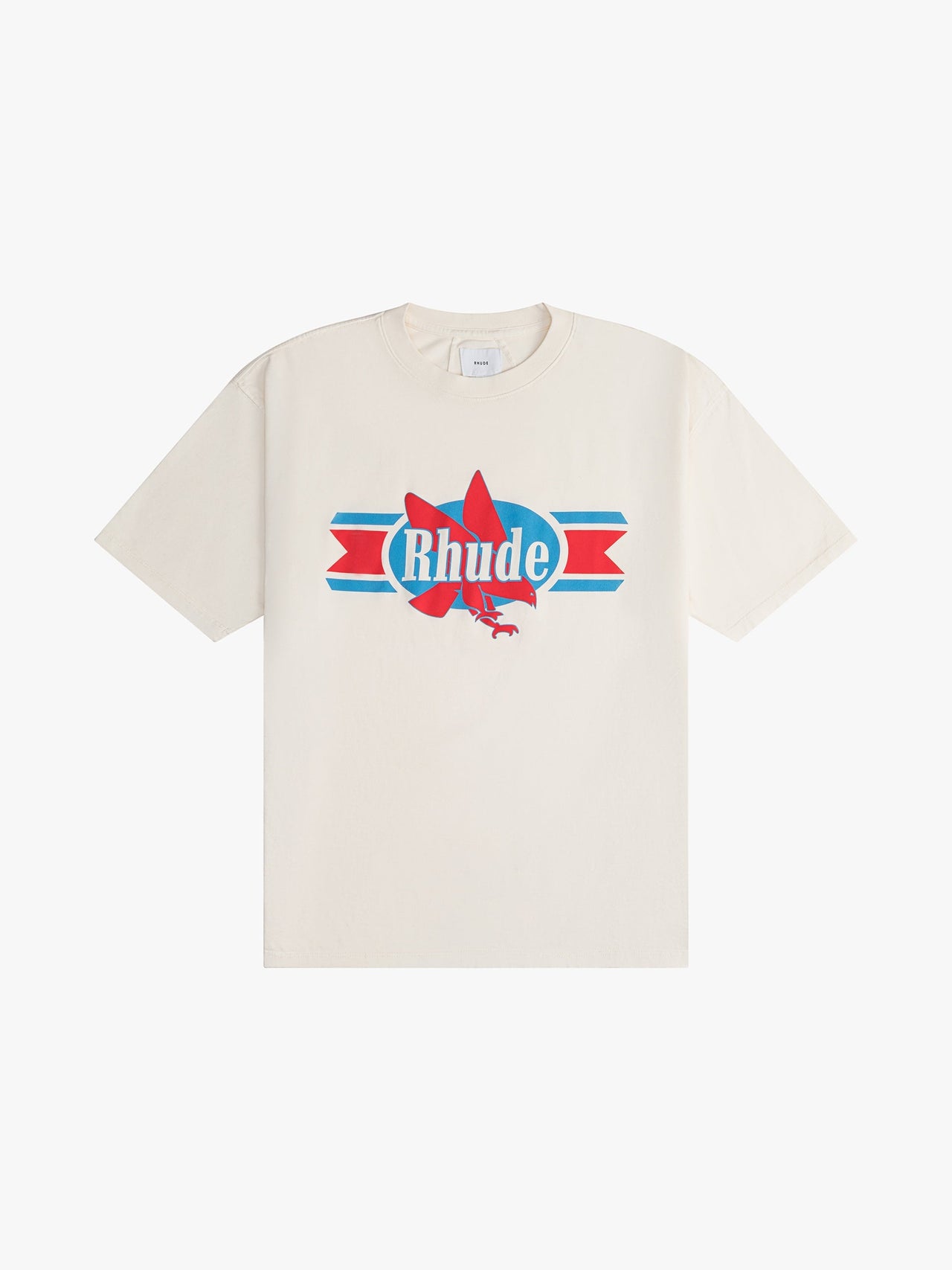 Rhude Men's Chevron Eagle Tee Vtg White
