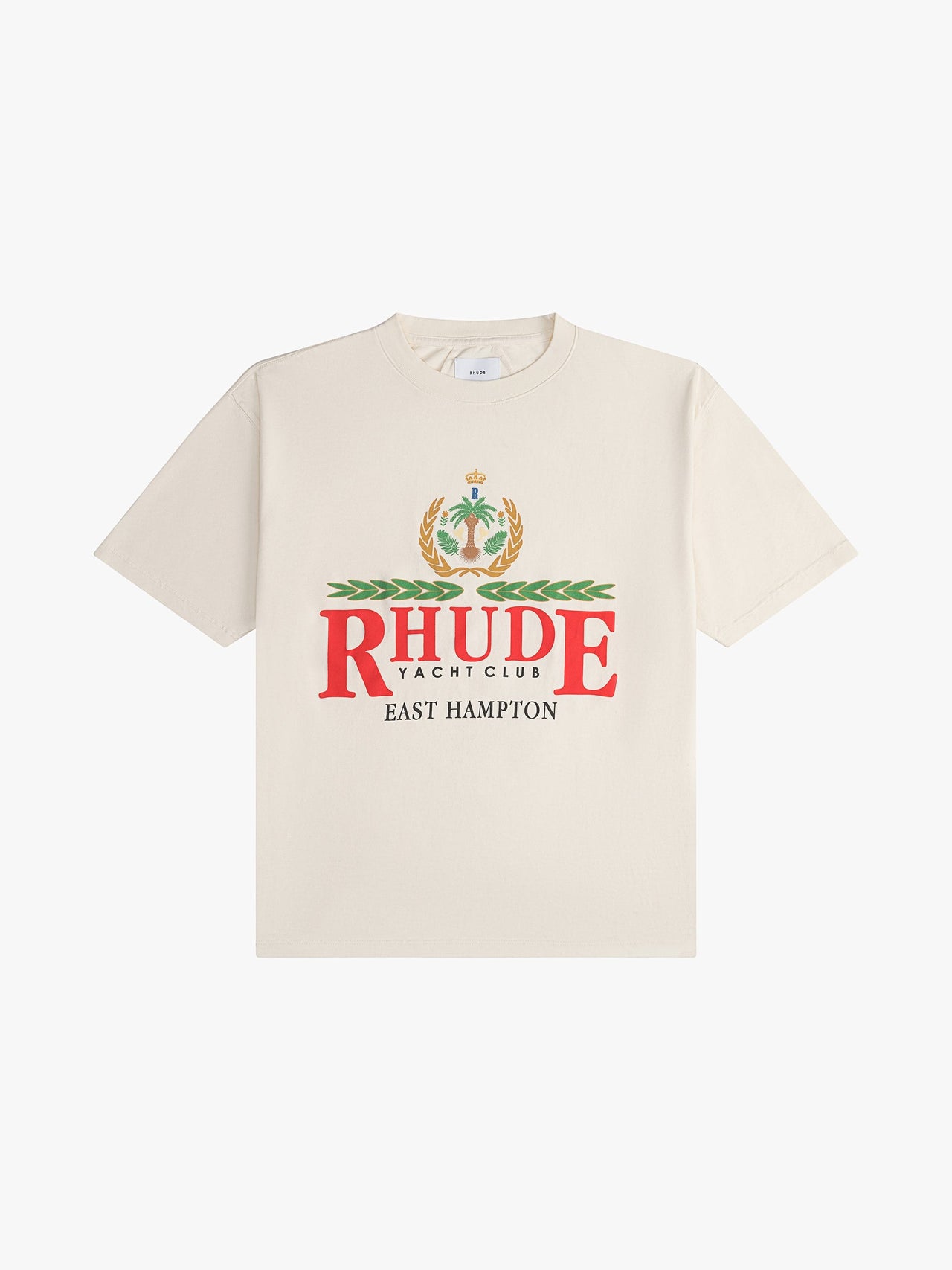 Rhude Men's East Hampton Crest Tee Vtg White