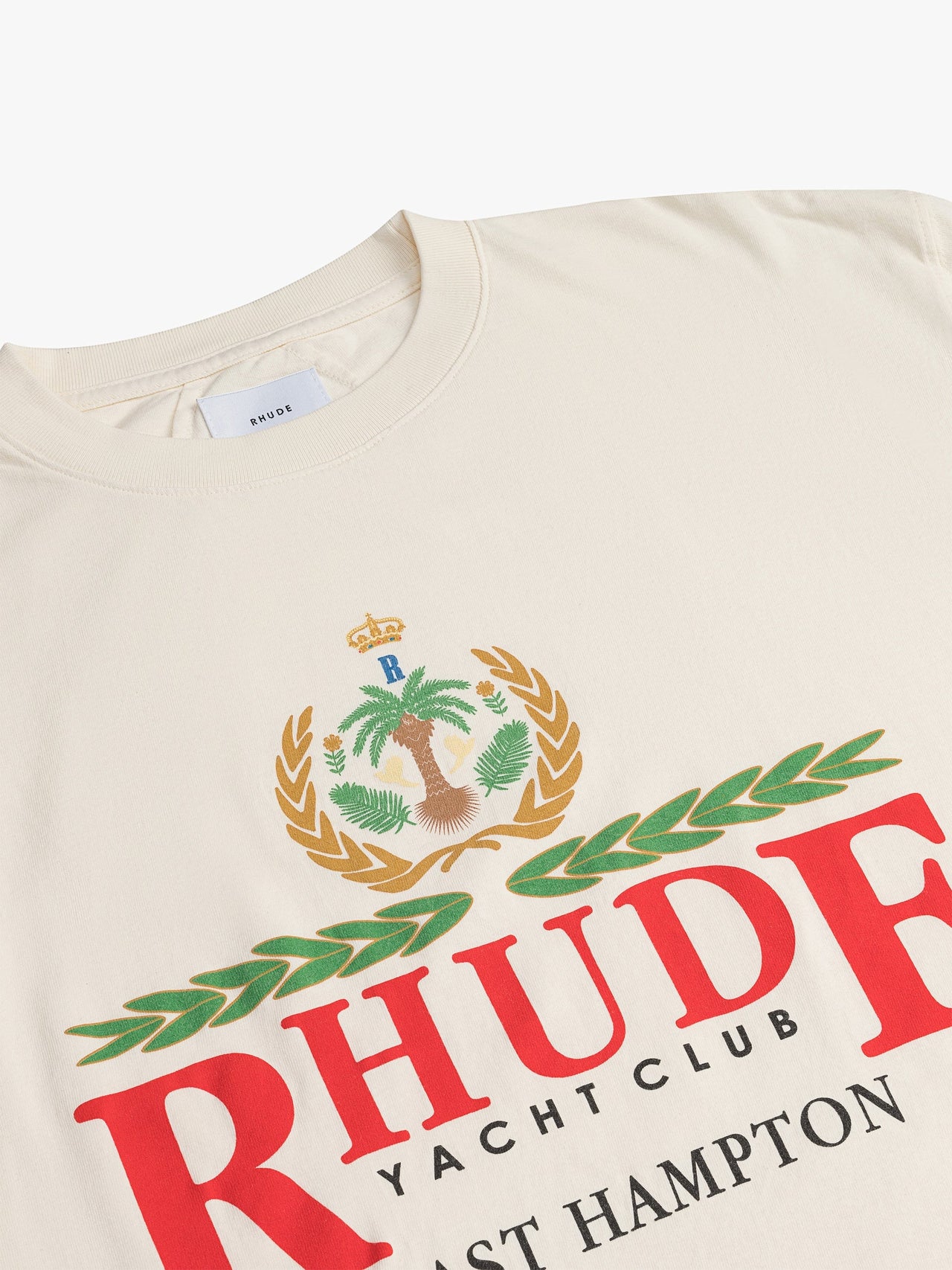 Rhude Men's East Hampton Crest Tee Vtg White