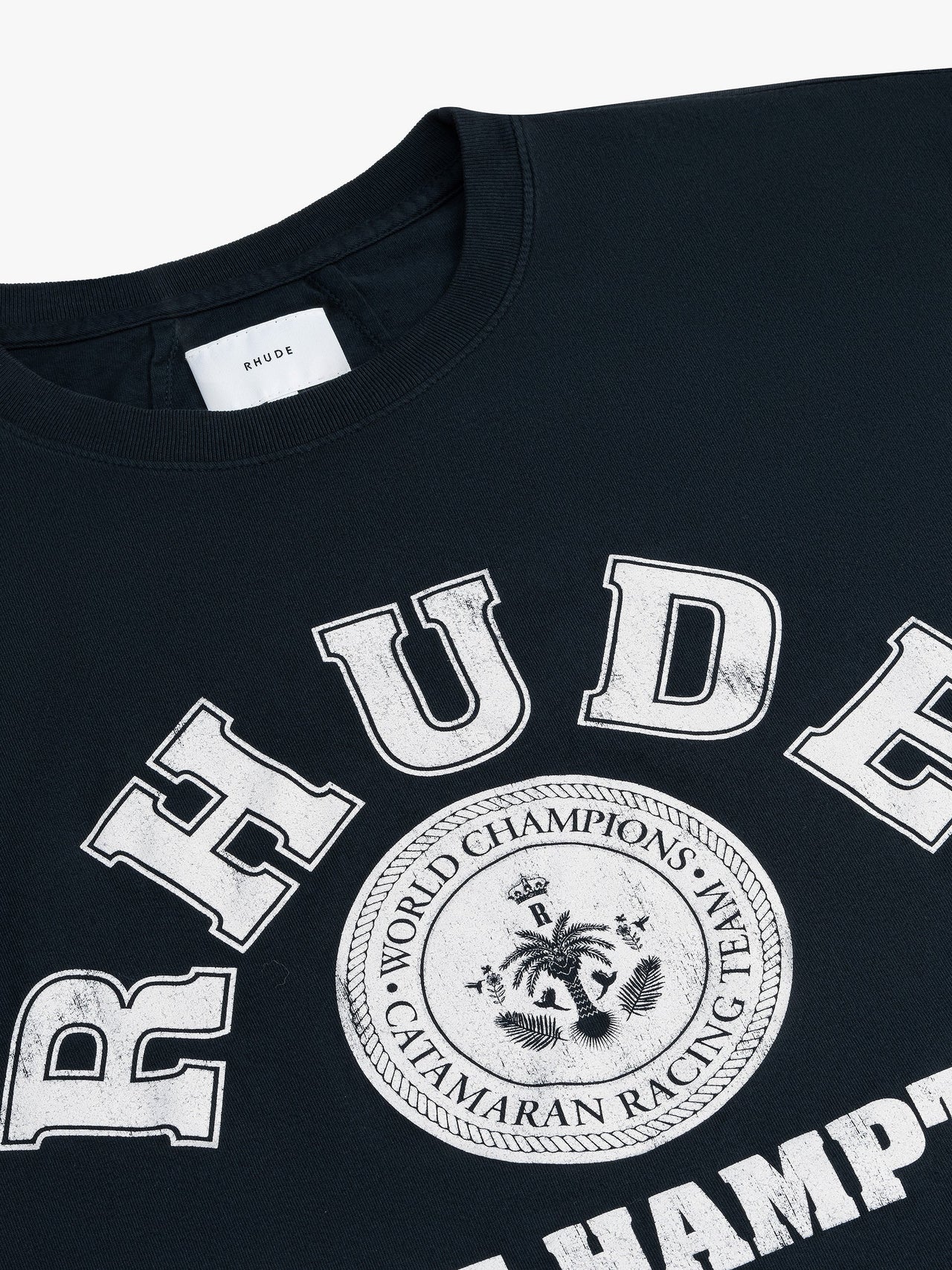 Rhude Men's Hampton Catamaran Tee Vtg Black