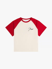 Rhude Men's Raglan Tee Vtg Red/ Vtg White