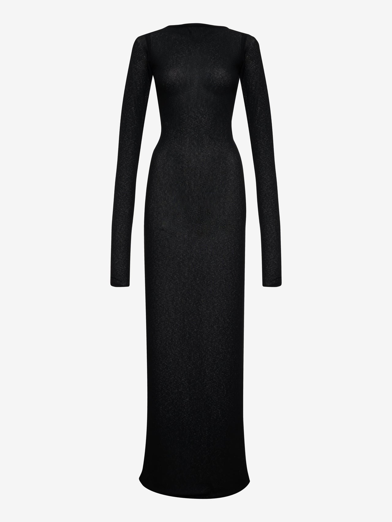 Rhude Women's Sheer Knit Jersey Dress Black