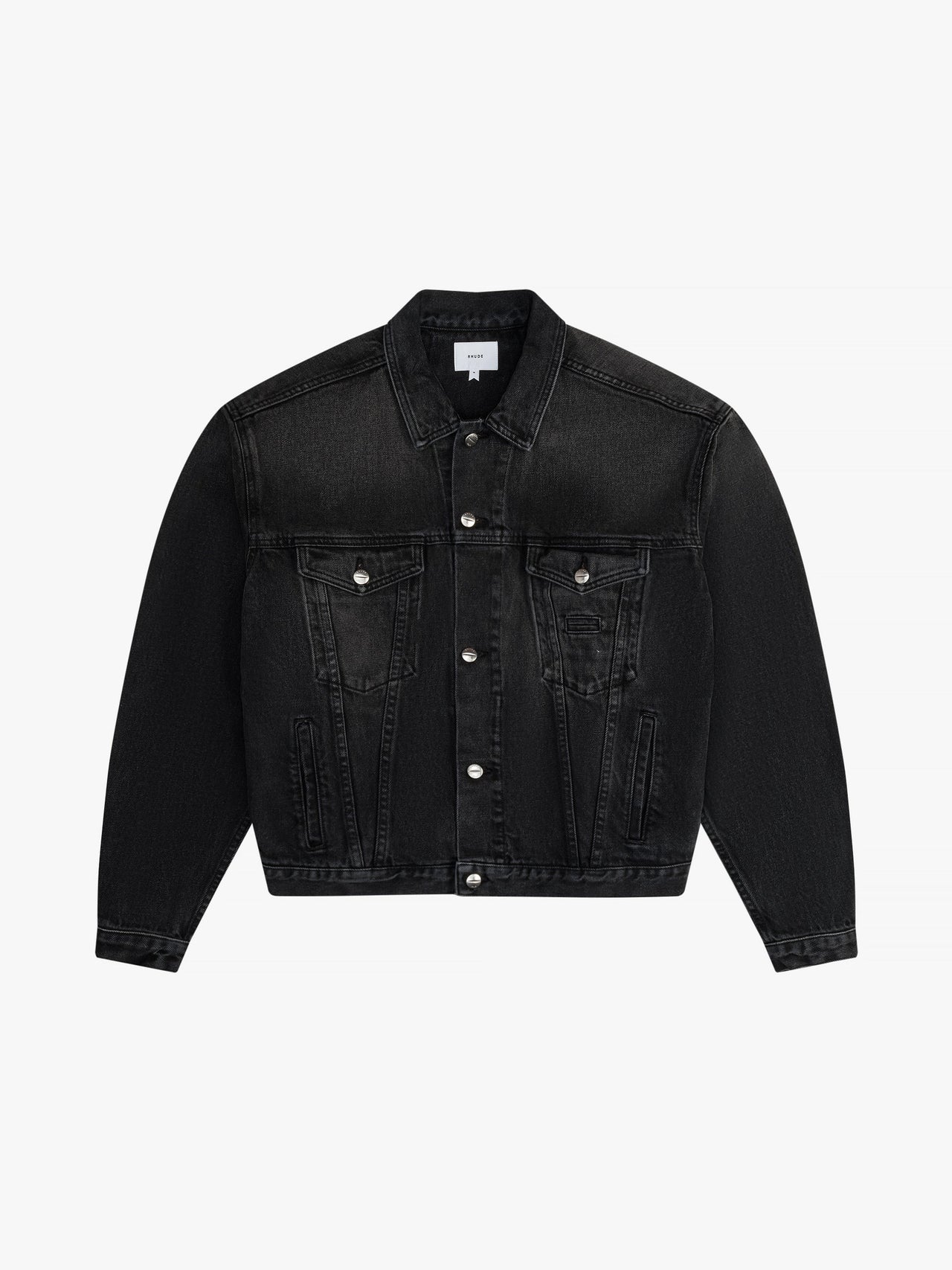 Rhude Women's Oversized Denim Trucker J Black