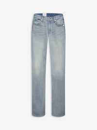 Rhude Women's Low-Waist Flare Denim Light Indigo