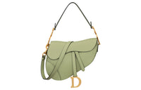 DIOR Saddle Grained Calfskin Saddle Bag Shoulder Bag Crossbody Bag Handbag Regular Women's Green