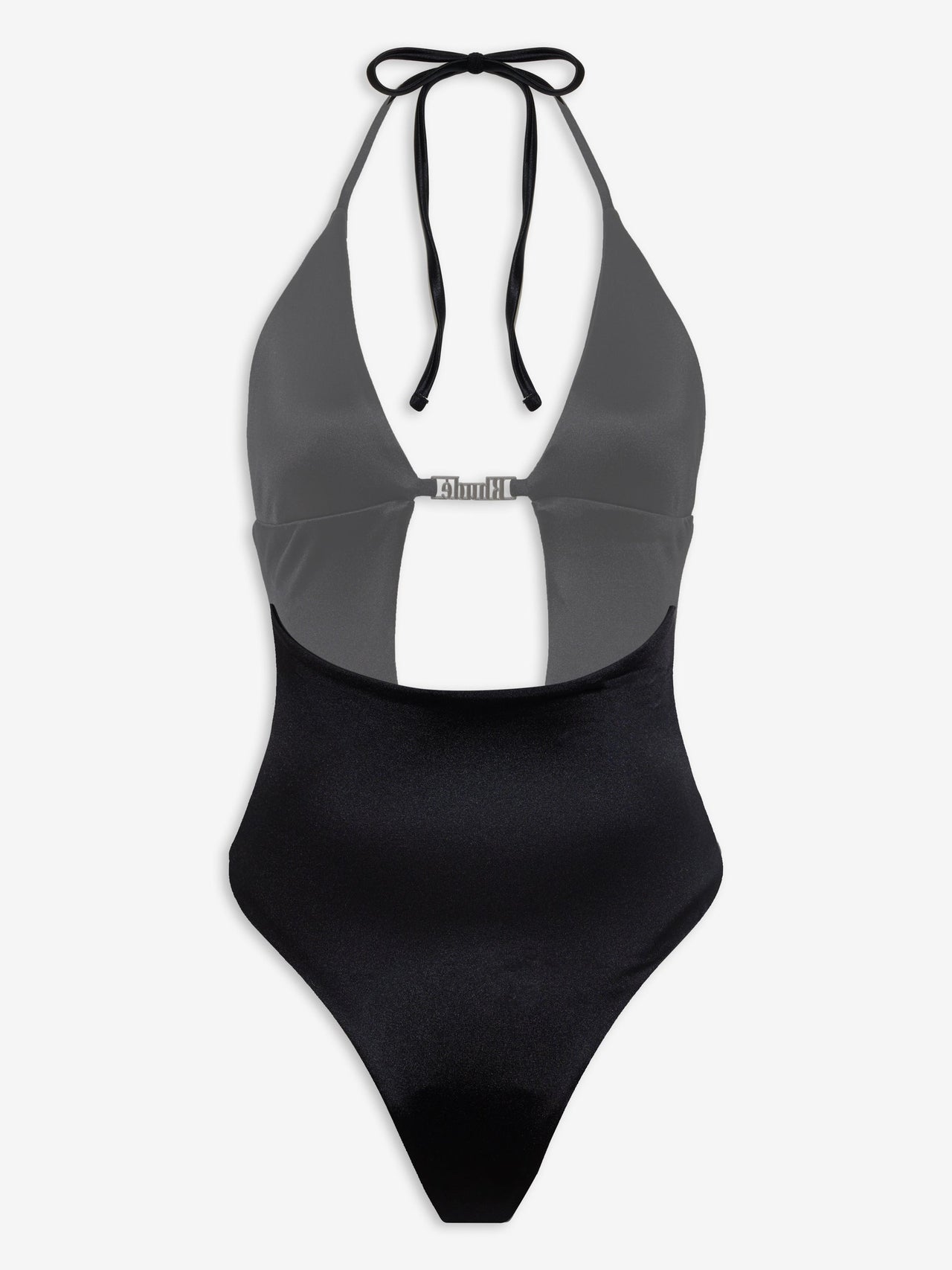 Rhude Women's Rimini One-Piece Swim Metallic Black