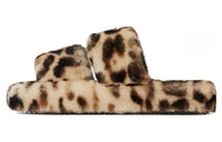 CELINE Triomphe Slide Slippers Women's Leopard Print