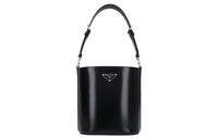 PRADA Smooth Calf Leather Bucket Bag Handbag Shoulder Bag Crossbody Bag Women's Black