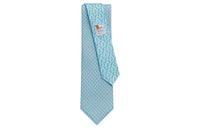 HERMES Ties Men Sky Blue/Gray/Blue