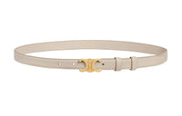 CELINE Leather Leather Belts Women's Khaki 1.8cm