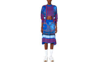 HERMES Casual Long Skirts Women's Blue