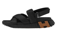 HERMES Electric Strap Sandals Men's Black