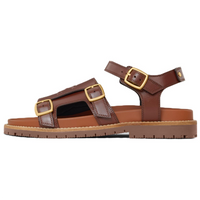 CELINE Mino One Strap Sandals Women's Brown