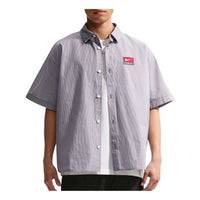 Nike Life Button-Down Shirt 'Anthracite White' IF0927-060