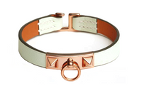HERMES Leather Bracelets Women's Green