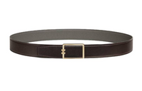 HERMES Double-Sided Design Smooth Buckle Leather Belts Men's Black/Gray Width: 3.2CM
