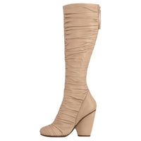 LOUIS VUITTON Olympia Knee-high Boots 10cm Women's Beige