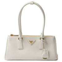 PRADA Calfskin Crossbody Handbag, Shoulder Bag Medium Size Women's White