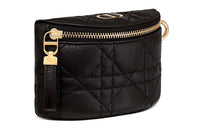 DIOR Cow Leather Wallet, Small Clutch Accessories, Coin Purse Mini Women's Black