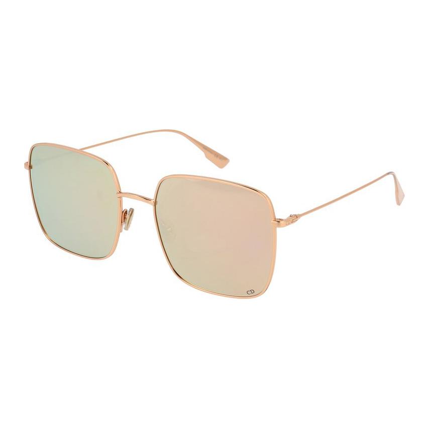 DIOR Metal Square Sunglasses Women's Gold