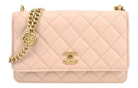 CHANEL Classic Flap CF Lambskin One Shoulder Handbag, Crossbody Bag Women's Pink