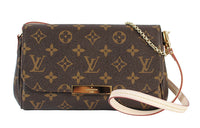 LOUIS VUITTON Favorite Coated Canvas Shoulder Bag Crossbody Bag Regular Women's Brown