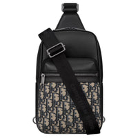 DIOR Calfskin Crossbody Bag Shoulder Bag Men's Black