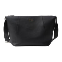 PRADA Grained Leather Crossbody Bag Shoulder Bag Men's Black