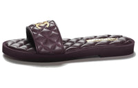 CHANEL Slide Slippers Women's Burgundy