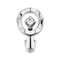 CHANEL Diamond Earrings Women's Silver