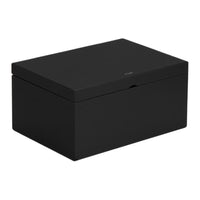 SAINT LAURENT Cow Leather Storage Boxes Medium Size Unisex Black