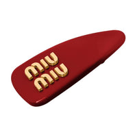 MIU MIU Enamel Hair Clips Women's Red