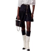 CHANEL Casual Short Skirts Women's Black