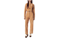 CHANEL 24 New Spring And Summer Arrivals Leather Pants Women's Beige