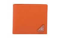 PRADA Saffiano Leather Wallet Men's Orange