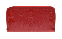 LOUIS VUITTON Zippy Patent Leather Wallet Regular Women's Red