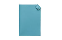 HERMES Tarmac Cow Leather Passport Clip Women's Northern Blue