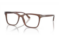 PRADA Acetate Irregular Shape Eyeglass Frames Men's Transparent Brown