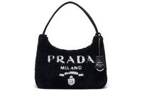 PRADA Re Edition Terry Fabric Shoulder Bag Handbag Shoulder Bag Women's Black
