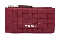 MIU MIU Leather Wallet Women's Burgundy