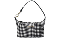 MIU MIU Nylon Fabric One Shoulder Handbags Women's Black White