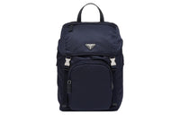 PRADA Recycled Nylon With Saffiano Leather Backpack Men's Blue